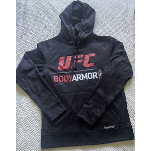 UFC Body‎ Armor Reebok Black Pullover Hoodie Women's Size Small EUC